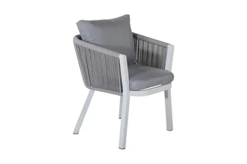 Virya Matstol Utomhus med Dyna - Vit/Grå - Products - Utemöbler & utemiljö - Balkong & altan - Balkongmöbler - Balkongstol