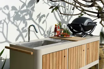 Portals Utekök 174 cm - Vit/trä - Products - Utemöbler & utemiljö - Grill & utekök - Utekök - Kompletta utekök