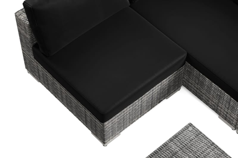 Bahamas U-formad utomhus loungegrupp med öppet avslut, 7-sits med bord - Grå - Products - Utemöbler & utemiljö - Loungemöbler - Loungeset & loungegrupp