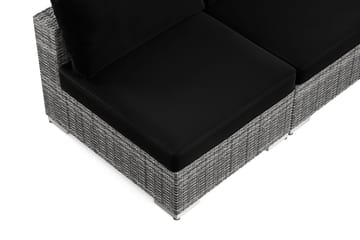 Bahamas U-formad utomhus loungegrupp med öppet avslut, 9-sits med bord - Grå - Products - Utemöbler & utemiljö - Loungemöbler - Loungeset & loungegrupp