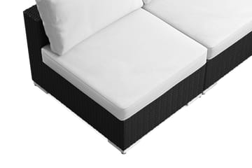 Bahamas U-formad utomhus loungegrupp med öppet avslut, 9-sits med bord - Svart - Products - Utemöbler & utemiljö - Loungemöbler - Loungeset & loungegrupp