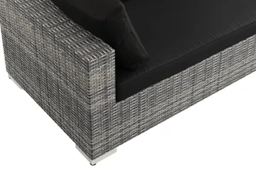 Bahamas utesoffa 5-sits vändbar schäslong med avslut och bord - Grå - Products - Utemöbler & utemiljö - Loungemöbler - Loungeset & loungegrupp