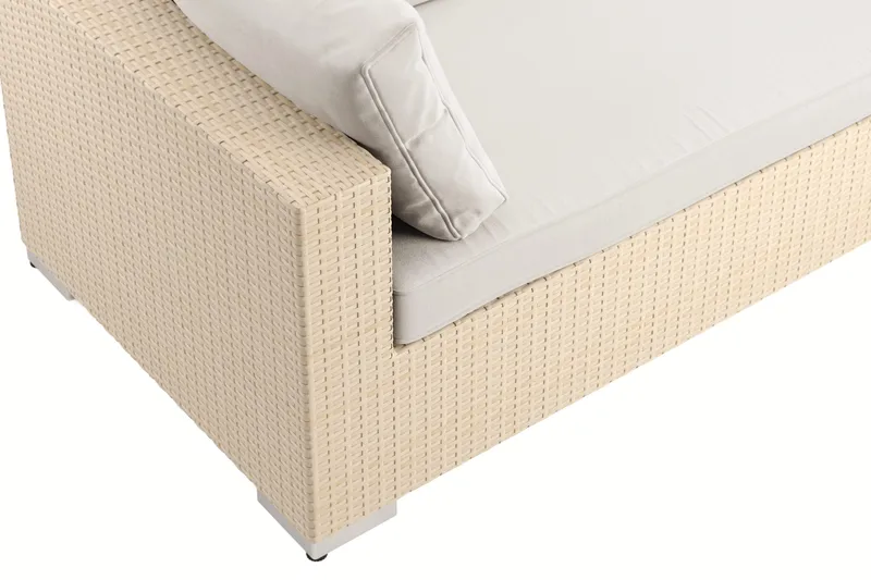 Bahamas utomhus L-soffa höger 7-sits med fåtölj och bord med hylla - Beige - Products - Utemöbler & utemiljö - Loungemöbler - Loungeset & loungegrupp