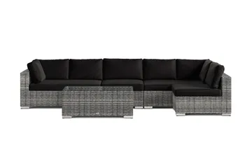 Bahamas utomhus loungegrupp 6-sits med vändbar schäslong och bord - Grå - Products - Utemöbler & utemiljö - Loungemöbler - Loungeset & loungegrupp