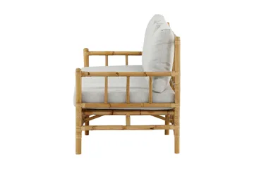 Cane Utesoffa 3-sits - Brun/Vit - Products - Utemöbler & utemiljö - Loungemöbler - Loungesoffor