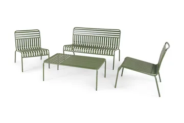 Jarva Liten 4-sits Soffgrupp Utomhus i metall - Oliv - Products - Utemöbler & utemiljö - Loungemöbler - Loungeset & loungegrupp