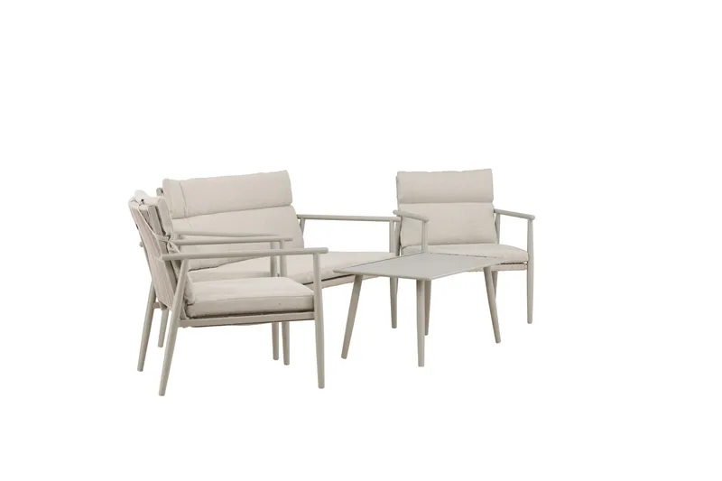 Mazzaro Soffgrupp Utomhus 4-sits - Antracit - Products - Utemöbler & utemiljö - Loungemöbler - Loungeset & loungegrupp