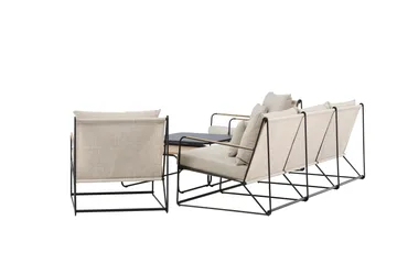 Palazzo Soffgrupp Utomhus 5-sits - Svart/Beige - Products - Utemöbler & utemiljö - Loungemöbler - Loungeset & loungegrupp