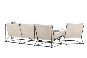 Palazzo Soffgrupp Utomhus 5-sits - Svart/Beige - Products - Utemöbler & utemiljö - Loungemöbler - Loungeset & loungegrupp