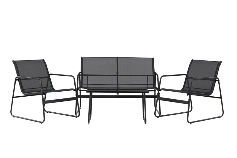 Scopello Soffgrupp Utomhus 4-sits, Svart