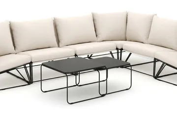 Usteryd utomhus L-soffa 6-sits vändbar - Svart/Beige - Products - Utemöbler & utemiljö - Loungemöbler - Loungesoffor
