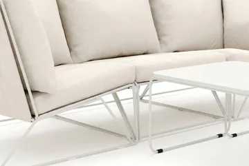 Usteryd utomhus rak 3-sits soffa - Beige/Beige - Products - Utemöbler & utemiljö - Loungemöbler - Loungesoffor