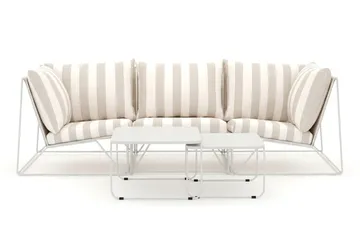 Usteryd utomhus rak 3-sits soffa - Beige/Striped - Products - Utemöbler & utemiljö - Loungemöbler - Loungeset & loungegrupp
