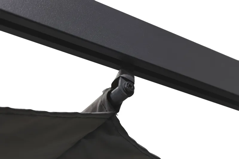 Porto Pergola 3x3 m i aluminium med tak för solskydd - Mörkgrå - Products - Utemöbler & utemiljö - Solskydd - Pergola