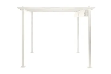 Porto Pergola 3x3 m i aluminium med tak för solskydd, Vit