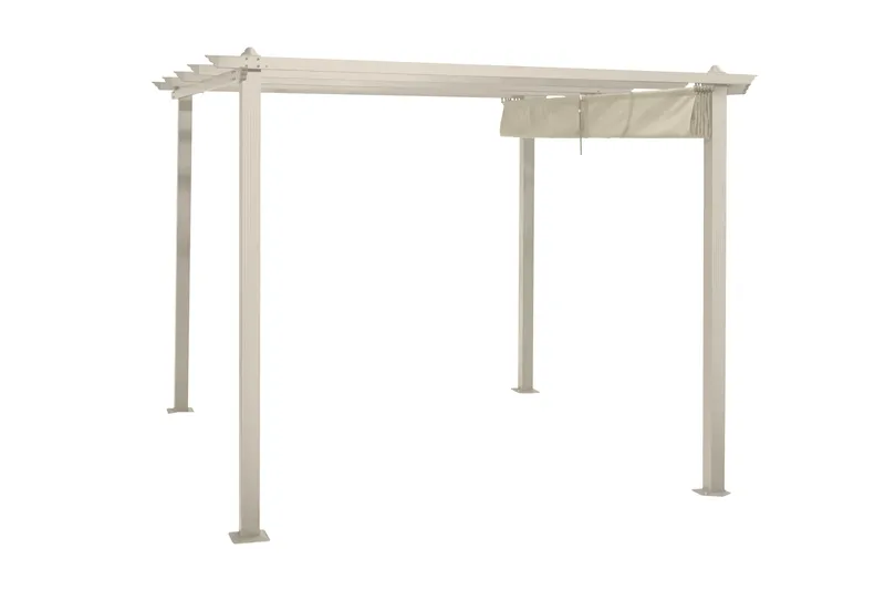 Porto Pergola 3x3 m i aluminium med tak för solskydd - Beige - Products - Utemöbler & utemiljö - Solskydd - Pergola