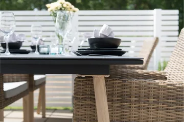 Hillerstorp Fyrsnäs Utebord 90X160 Cm - Trä|Natur|Grå - Products - Utemöbler & utemiljö - Utebord & trädgårdsbord - Matbord utomhus