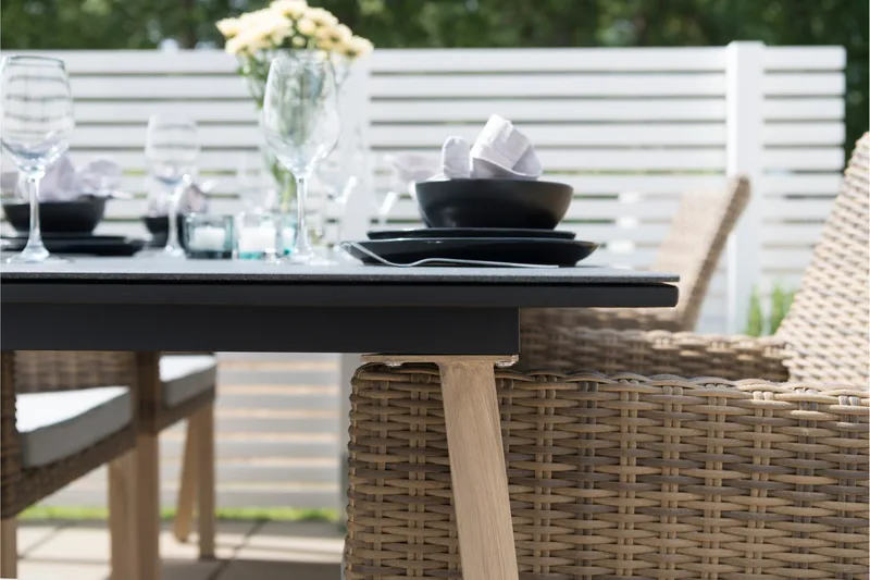Hillerstorp Fyrsnäs Utebord 90X160 Cm - Trä|Natur|Grå - Products - Utemöbler & utemiljö - Utebord & trädgårdsbord - Matbord utomhus