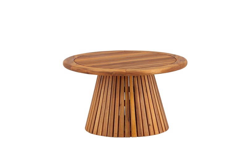 Lumpur Runt Soffbord och Sidobord Ribbor Utomhus 70 cm - Brun - Products - Utemöbler & utemiljö - Utebord & trädgårdsbord - Loungebord & soffbord utomhus