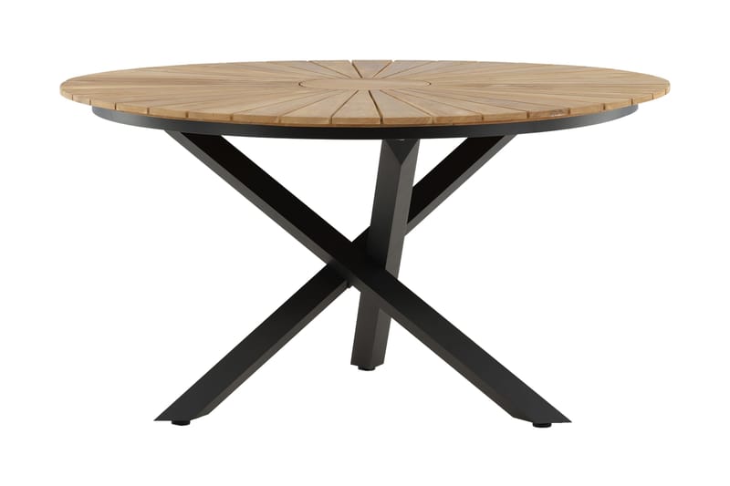 Mexico Matbord Utomhus Rund 140 cm Brun/Svart - Venture Home - Products - Utemöbler & utemiljö - Utebord & trädgårdsbord - Matbord utomhus