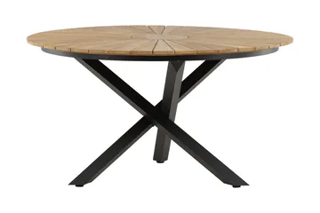 Mexico Matbord Utomhus Rund 140 cm Brun/Svart - Venture Home - Products - Utemöbler & utemiljö - Utebord & trädgårdsbord - Matbord utomhus