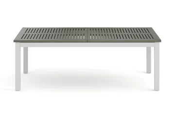 Monaco Stort rektangulärt förlängningsbart bord utomhus med iläggsskiva 210-310x90 cm i aluminium/plast - Vit/Grå - Products - Utemöbler & utemiljö - Utebord & trädgårdsbord - Matbord utomhus
