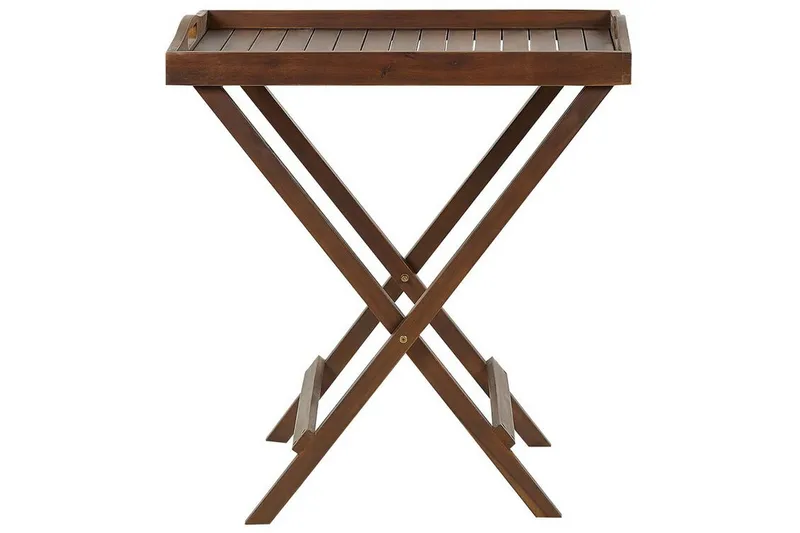 Paolo Hopfällbart Sidobord BrickUtebord och Avlastningsbord Utomhus 68 cm Trä - Mörkbrun - Products - Utemöbler & utemiljö - Utebord & trädgårdsbord - Sidobord utomhus