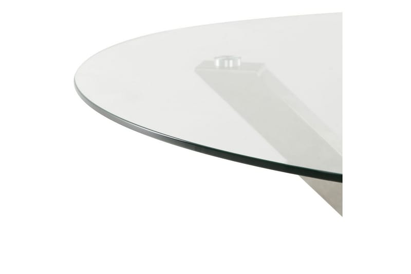 Runt bord Maletto - Silver, Transparent - Products - Utemöbler & utemiljö - Utebord & trädgårdsbord - Matbord utomhus