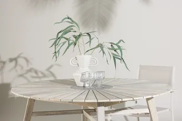 Runt Matbord Rives 150 cm Utomhus - Vitputsad - Products - Utemöbler & utemiljö - Utebord & trädgårdsbord - Matbord utomhus