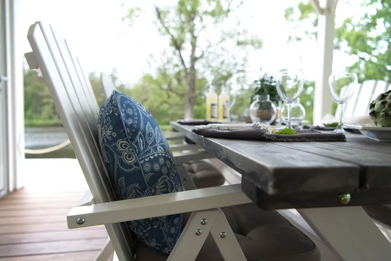 Shabby Chic Matbord Utomhus 195x86 cm Grå/Vit - Hillerstorp - Products - Utemöbler & utemiljö - Utebord & trädgårdsbord - Matbord utomhus