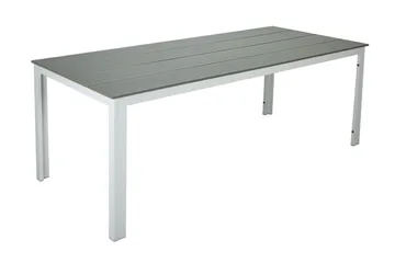 Tunis Rektangulärt Matbord utomhus 140x90 cm i plast och metall - Grå/Vit - Products - Utemöbler & utemiljö - Utebord & trädgårdsbord - Matbord utomhus