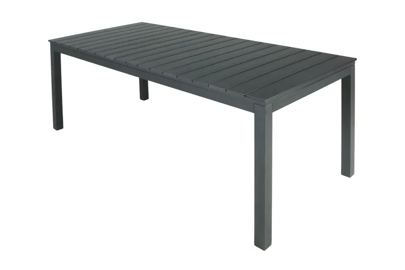Tunis Rektangulärt Stort Förlängningsbart Matbord utomhus 205/305x90 cm i metall plast - Svart - Products - Utemöbler & utemiljö - Utebord & trädgårdsbord - Matbord utomhus