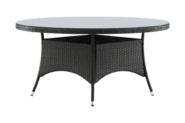 Volta Matbord Utomhus Rund Ø150 cm Svart - Venture Home - Products - Utemöbler & utemiljö - Utebord & trädgårdsbord - Matbord utomhus