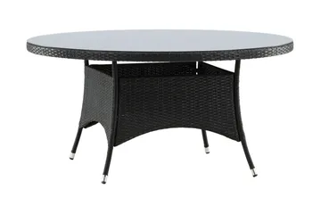 Volta Matbord Utomhus Rund Ø150 cm Svart - Venture Home - Products - Utemöbler & utemiljö - Utebord & trädgårdsbord - Matbord utomhus