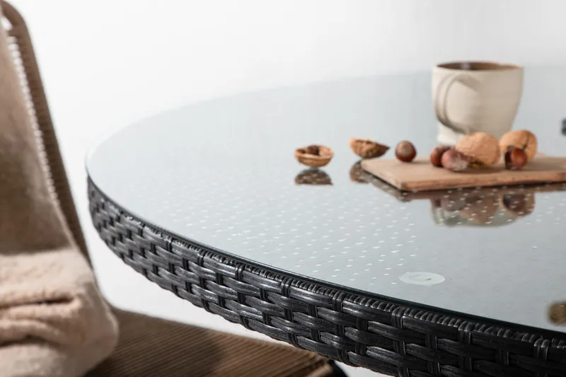 Volta Matbord Utomhus Rund Ø150 cm Svart - Venture Home - Products - Utemöbler & utemiljö - Utebord & trädgårdsbord - Matbord utomhus