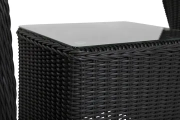 Marcus Caféset med 2 Light Fåtöljer m Dyna - Svart - Products - Utemöbler & utemiljö - Utegrupp - Cafegrupp & cafeset