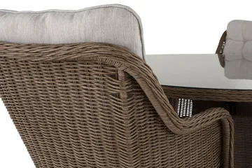 Marcus Matgrupp 140 Rund + 4 Fåtöljer m Dyna - Natur - Products - Utemöbler & utemiljö - Utegrupp - Matgrupp utomhus