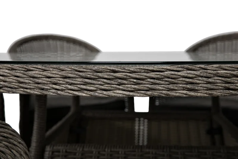 Marcus Matgrupp 140 Rund + 6 Light Fåtöljer m Dyna - Grå - Products - Utemöbler & utemiljö - Utegrupp - Matgrupp utomhus