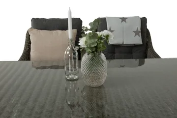 Marcus Matgrupp 200 + 4 Fåtöljer m Dyna - Grå - Products - Utemöbler & utemiljö - Utegrupp - Matgrupp utomhus