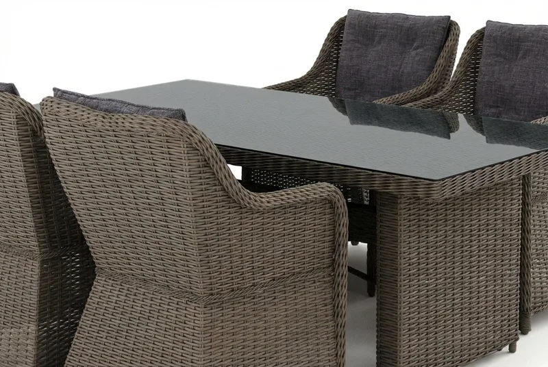 Marcus utomhus matgrupp 160x90 cm med 4 Marcus utefåtöljer - Grå - Products - Utemöbler & utemiljö - Utegrupp - Matgrupp utomhus