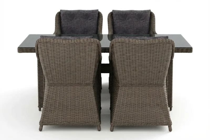 Marcus utomhus matgrupp 160x90 cm med 4 Marcus utefåtöljer - Grå - Products - Utemöbler & utemiljö - Utegrupp - Matgrupp utomhus