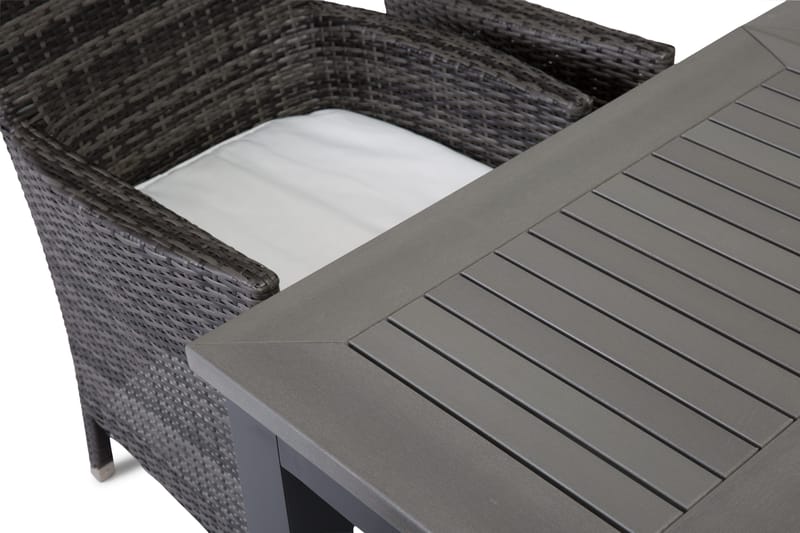 Monaco Matgrupp Utomhus 152-210 + 6 Thor Fåtölj - Svart/Grå - Products - Utemöbler & utemiljö - Utegrupp - Matgrupp utomhus