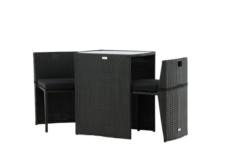 Savanna Caféset 50 cm + 2 Matstolar Utomhus - Svart - Products - Utemöbler & utemiljö - Utegrupp - Cafegrupp & cafeset
