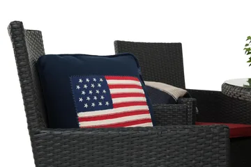 Thor Matgrupp Ø140 + 6 Thor Fåtölj - Grå/Svart - Products - Utemöbler & utemiljö - Utegrupp - Matgrupp utomhus