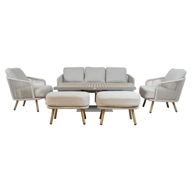 Trädgårdsmöbelset Bränor 6 delar - beige - Products - Utemöbler & utemiljö - Utegrupp - Cafegrupp & cafeset