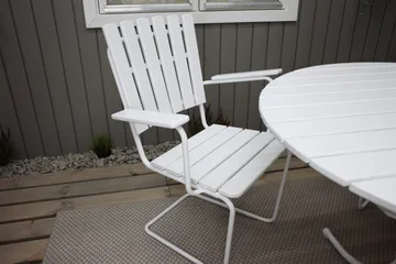 Vaxholm Matgrupp Utomhus Rund 100 cm + 4 Utestolar Vit - Products - Utemöbler & utemiljö - Utegrupp - Matgrupp utomhus