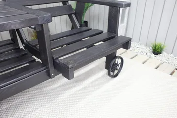 KIngdom Utebänk 177 cm - Svart - Products - Utemöbler & utemiljö - Utesoffa - Trädgårdsbänk & utebänk