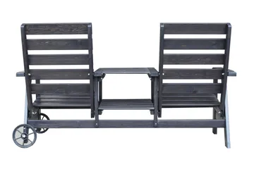 KIngdom Utebänk 177 cm - Svart - Products - Utemöbler & utemiljö - Utesoffa - Trädgårdsbänk & utebänk