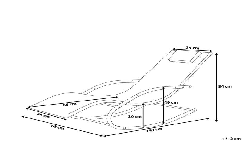 Carano Solstol 149 cm - Svart - Products - Utemöbler & utemiljö - Utestol & trädgårdsstol - Solstol