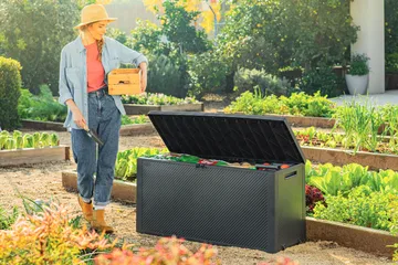 Emila Dynbox - Antracit - Products - Utemöbler & utemiljö - Utomhusförvaring - Dynförvaring - Dynbox & dynlåda